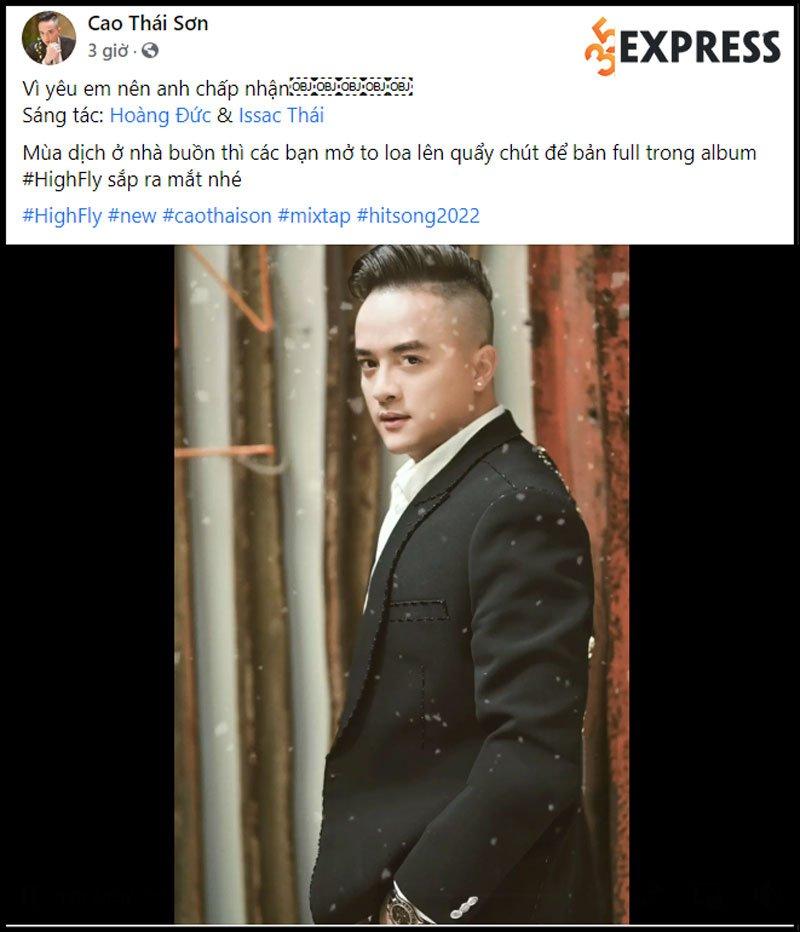 Cao Thái Sơn đăng tải hình ảnh về album mới.