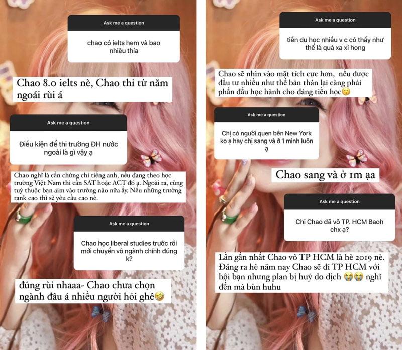 Châu Anh (Chao) chuẩn bị du học tại New York