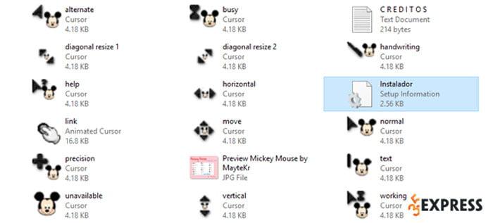 Con trỏ chuột Mickey Mouse đáng yêu