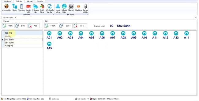 Giao diện phần mềm quản lý bán hàng An Việt Soft