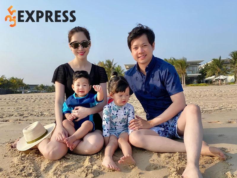 Hoa hậu Đặng Thu Thảo và doanh nhân Nguyễn Trung Tín trong ngày cưới.