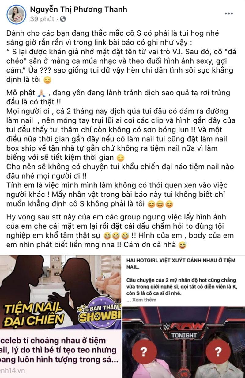 Sĩ Thanh chụp ảnh selfie, phủ nhận tin đồn đánh nhau tại tiệm nail